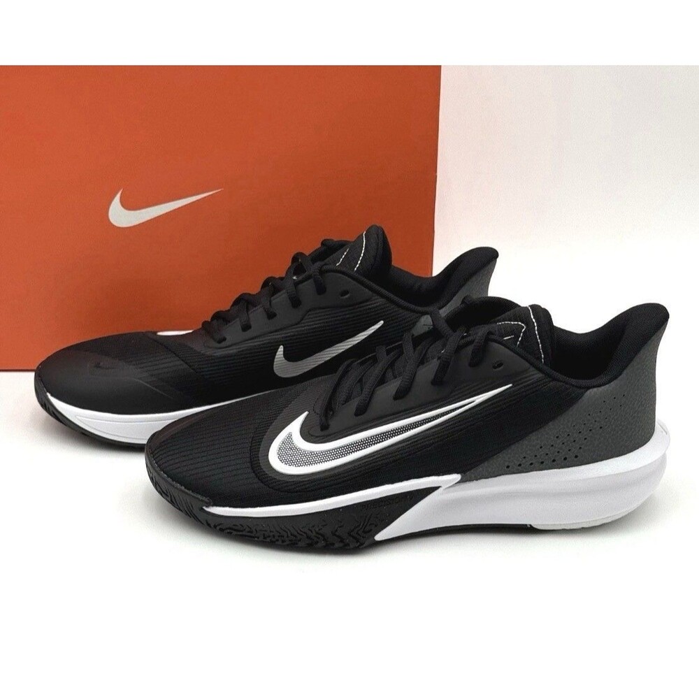 Nike Precision 7 Basketball Shoes Men's 8.5/ Women's 10 Black White Grey - Picture 1 of 16